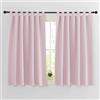 PONY DANCE Tenda Oscurante Isolante Termica per Camera da Letto e Cucina con Passanti per Finestre Piccole 2 Pezzi 140x137 CM Tende Rosa Corte per Interni Decorazione