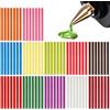 HIKPACKER 84 Pezzi Stick Colla a Caldo 7mm x 100 mm, Ricariche Colla a Caldo Colorata, Bastoncini Colla a Caldo Multicolore, Bastoncini di Colla Asciugatura Rapida Kit, per Fai da Te, Riparazione e Fissaggio