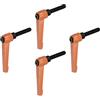 QUARKZMAN 4pz Regolabile Serraggio Leva Maniglie M8 x 30mm Maschio Filettatura Bullone Manopole Girevole Vite blockggio Rapido Rilascio Cricchetto Pulsante Maniglia, Arancione