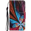 VQWQ Custodia per Samsung Galaxy A40 - Portafoglio Custodia in PU Pelle Pittura Colorata Con Cordino Caso Libro Antiurto Flip Wallet Cover per Samsung Galaxy A40 [Gatto] -Fiore iii