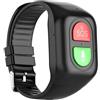Oniissy Smart Watch 4G per rilevamento di cadute e posizionamento GPS, monitoraggio della frequenza cardiaca e della pressione sanguigna, rilevamento elettronico di allarme di caduta per anziani