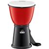 Nino Percussion NINO18R/BK Djembe Pre Accordato, ABS, Rosso/Nero
