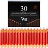 Wordsworth & Black Ricariche Di Inchiostro Per Penna Stilografica - Set Di 30 Cartucce Di Inchiostro Arancione - Dimensioni Standard Internazionali - Lunghezza Appr 2,04 - Diametro Base Appr 0,24