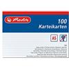Herlitz 1150507 - Cartoncini A5, 100 pezzi, bianco (bianco, quantità: 2 confezioni)