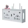 MNBVH Mensola Router a Parete, Bianche Scatola di Immagazzinaggio Cavi, Plastica di Legno Scatola Router WiFi per Nascondere i Vari Cavi Che Collegano TV, Decoder, Router etc E