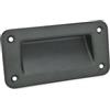 Ganter Normelemente Impugnatura in zinco pressofuso | montaggio lato operativo | Larghezza 127 mm | GN 7330-127-A-1-SW | Maniglia a conchiglia