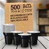 G.M. DISTRIBUZIONE bicchieri plastica (500, Neri) - Bicchierini Caffè 70cc - Bicchieri Riutilizzabili Super Rigidi e Resistenti al Calore per Espresso, Asporto, Casa e Ufficio - Made in Italy