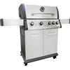 VivaGarden Barbecue a Gas Paros 4 Fuochi + 1 in Acciaio cm 133x57x114 h Grigio