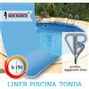 San Marco Rivestimento per piscina telo tondo da 600 cm con H150 cm liner blu