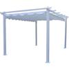 VivaGarden Gazebo da Giardino 3x3 in Poliestere e Alluminio m 3,5x3,5 Bianco