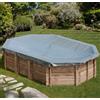 GRE Telo di copertura invernale Gre per piscine ovali in legno da 637x412 cm