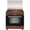 Glem Gas Cucina a Gas 5 Fuochi Forno a Gas Grill 80x50 cm Marrone - A855GC