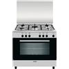 Glem Gas Cucina a gas con forno elettrico multifunzione 5 Fuochi 90x60cm AN965EI