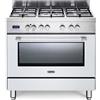 De'Longhi DELONGHI PRO96MWED CUCINA 90X60 FORNO MULTIF. 5 BRUCIATORI PIZZA INOX BIANCO