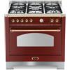 LOFRA DOLCEVITA RRG96MFT/CI CUCINA 90X60 ROSSO BURGUNDY 5 BRUCIATORI FORNO