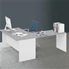 pidema.it Scrivania ufficio angolare cemento Scrivanie pc in legno bianco 74x160x200 cm