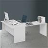 pidema.it Scrivania ufficio angolare bianca Scrivanie pc in legno bianco 74x160x200 cm