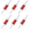 Pawfly 6 PCS Valvole di Controllo Dell'Acquario Valvole Unidirezionali di Plastica Rossa per Tubi Standard da 0,5 cm Accessori per Vasche da Pesca per l'Aerazione