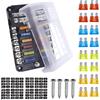 HISports Scatola dei fusibili a 12 vie da 12 V con indicatore LED, protezione antipolvere e impermeabile, fusibili da 5 A a 20 A, per camper, auto, barca, marina, camion