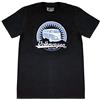 BRISA VW Collection - Volkswagen T-Shirt Unisex a Maniche Corte con Motivo Campervan T1 Bus in Cotone (Logo Vintage/Nero/Taglia S)