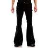 Comycom Jeans da uomo BlackBlack Black - Jeans svasati scuri per uomini in stile retrò anni '70, jeans hippie Bootcut con grande colpo, Nero , 34W x 32L