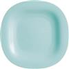 Luminarc ARC 5919301 Piatto Carine in Vetro, Opale Piano, Colore Turchese, Quadrato, Cm 27 X 27