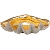 Kare Design ciotola decorativa Noble Shell, oro, forma conchiglia, per gioielli, oggetti piccoli, portacaramelle, bomboniera, tema mare, 41x27 cm