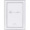 Lawrence Frames in Metallo Placcato Argento con Smalto Cornice, White, 4 by 6