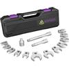 ANPUDS Chiave a brugola 3/8, 15 Pezzi Set di Chiave a Forcella con Coppia Metriche con Barre di Prolunga da 75/125 mm, Adattatore 1/2''-3/8'', Scatola Portatile per Riporre
