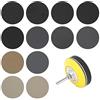 Keyohome 180 pezzi Disco abrasivo carta grana 60/80/100/150/240/400/800/1200/2000/3000/5000/10000 per smerigliatura lucidatura levigatrice (75 mm)