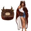 MSISILY Coperta Indossabile Donna, Coperta con Maniche Uomo, Flanella Coperta Divano Highland Cow Regalo Divertente per Compleanno Natale 130 × 160 cm