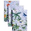 Maison d' Hermine Set di 3 strofinacci in 100% cotone, super assorbenti, lavabili, per casa, cucina, cibo, cocktail party, passiflora - primavera/estate (50 cm x 70 cm)