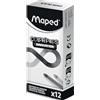 Maped - Matite colorate - Collezione Color'Peps Infinity - 12 pezzi di colore nero - Durano 10 volte più - Nessuna necessità di affilatura - Impugnatura triangolare ergonomica - 0% spreco 100% ECO