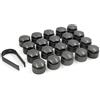 Partsdealers® - Copridadi ruota per Audi A1 A3 A4 A5 A6 A7 A8 TT Q3 Q5 Q7 17 mm x 20 (grigio scuro - colore OEM)