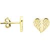 SOFIA MILANI - Orecchini da Donna in Argento 925 - Placcati in Oro - Orecchino a Perno a Cuore - E1202