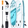 VEVOR Set Stand Up Paddle Gonfiabile Tavola da Surf da 305 cm Sedile per Kayak