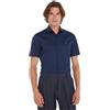 Tommy Hilfiger Camicia Maniche Corte Uomo, Blu (Navy Blazer), 38
