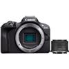 Canon Fotocamera mirrorless 24Mpx EOS R100 Kit RF S 18 45mm F4.5. 6.3 IS STM Black 6052C013