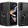 ESTH® Cover per Samsung Galaxy Z Fold5 con Custodia per Fotocamera Scorrevole e Supporto ad Anello [Custodia Paraurti Compatibile con Supporto Magnetico per Auto], Nero