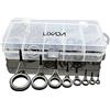 Lixada 75pcs Vari Formati Anelli Canna da pesca Spinning Top kit di Riparazione Set