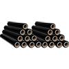OFITURIA Pellicola nera per imballaggio da 50 cm x 200 metri di lunghezza - rotolo di pellicola elastica manuale per imballaggio industriale - 20 unità