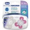 Chicco Succhietto Physio Comfort Lumi Silicone Rosa 16-36m 2 Pezzi