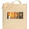 Shopper personalizzate. Shopper cotone naturale 38 x 42 con grafica originale di nomi di città europee Parigi - personalizzate o neutre