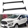 BRALEM 2 pezzi Auto Tetto Cremagliera Per Ford Ecosport 2013-2020, Alluminio Attraverso Barre Ringhiera Vettore, Carico Vettore, Bicicletta Bagaglio Cremagliera, Supporto Rotaie,Black