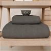 PETTI Artigiani Italiani - Asciugamani Bagno in 100% Spugna di Cotone, Set Asciugamani 1+1, 2 Pezzi 1 Asciugamano Viso e 1 Asciugamano Mani, Asciugamani Grigio Scuro