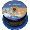 Verbatim DVD-R Verbatim 16x 4.7 GB stampabile Spindle Case in confezione da 50 dvd - 43533