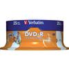 Verbatim DVD-R Wide Stampabile Verbatim 4.7 GB Spindle Case in confezione da 25 dvd - 43538