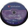 Verbatim DVD+R Verbatim 16x 4.7 GB Spindle Case da 10 dvd-r - 43498