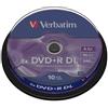 Verbatim DVD+R Doppio Strato Verbatim 8.5 GB in confezione da 10 dvd-r - 43666