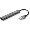 Trust Hub Mini USB 2.0 a 4 porte in alluminio Trust grigio 23786